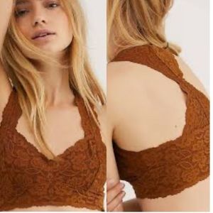 Free people galloon racer back bralette copper tan